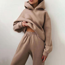 Load image into Gallery viewer, Women Two Piece Sets Tracksuit 2022 Autumn Casual Solid Long Sleeve Hoodie Sweatshirts Female Fashion Oversized Trouser Suits