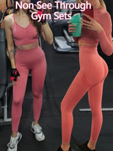 Load image into Gallery viewer, Women's Sets Skinny Tracksuit Breathable Bra Long Sleeve Top Seamless Outfits High Waist Push Up Leggings Gym Clothes Sport Suit