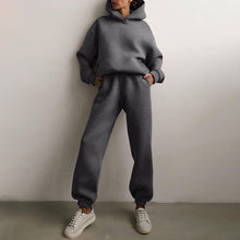 Load image into Gallery viewer, Women Two Piece Sets Tracksuit 2022 Autumn Casual Solid Long Sleeve Hoodie Sweatshirts Female Fashion Oversized Trouser Suits