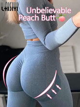 Load image into Gallery viewer, Women's Sets Skinny Tracksuit Breathable Bra Long Sleeve Top Seamless Outfits High Waist Push Up Leggings Gym Clothes Sport Suit