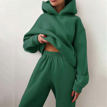 Load image into Gallery viewer, Women Two Piece Sets Tracksuit 2022 Autumn Casual Solid Long Sleeve Hoodie Sweatshirts Female Fashion Oversized Trouser Suits