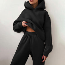 Load image into Gallery viewer, Women Two Piece Sets Tracksuit 2022 Autumn Casual Solid Long Sleeve Hoodie Sweatshirts Female Fashion Oversized Trouser Suits