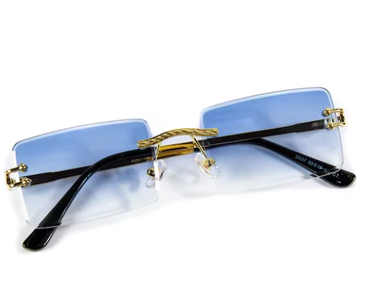 Blue man glasses