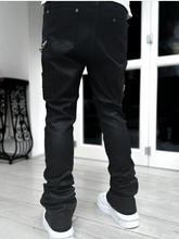 Load image into Gallery viewer, OBSIDIAN BLACK STARRY SKY STACKED DENIM
