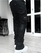 Load image into Gallery viewer, OBSIDIAN BLACK STARRY SKY STACKED DENIM
